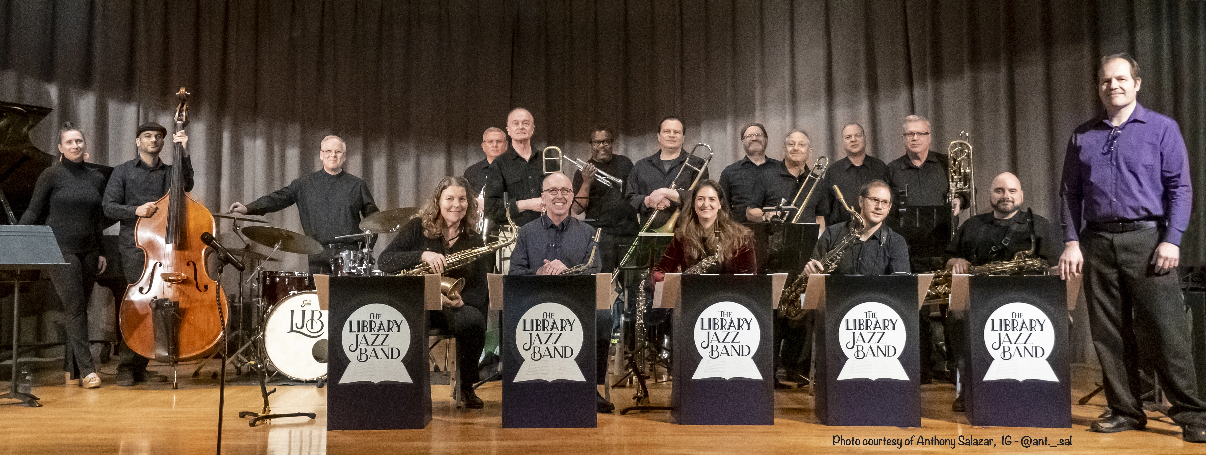 The entire library jazz band